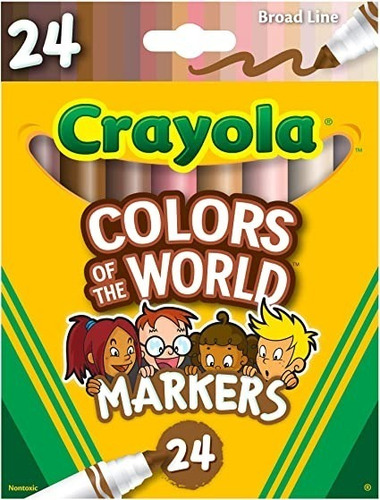 Plumones Markers Multiculturales Crayola 24 Tonos Diferentes