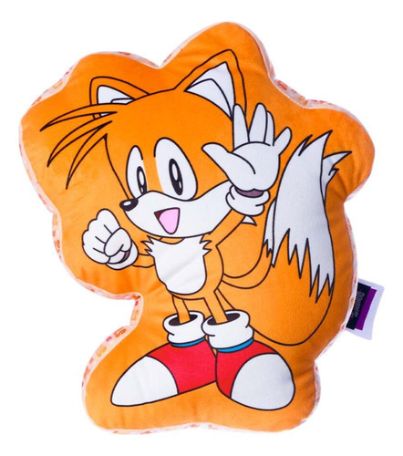 Almofada 3d Tails Raposa Laranja Aveludada Oficial Sonic