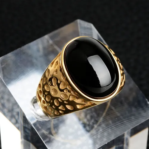 Anillo de online obsidiana para hombre
