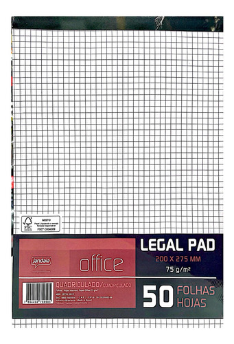 Block A4 Cuadriculado Legal Pad X 50 Hojas