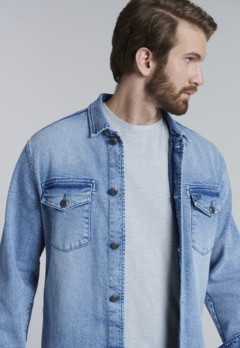 Overshirt Denim Fj Azul Ss2025 Ferouch