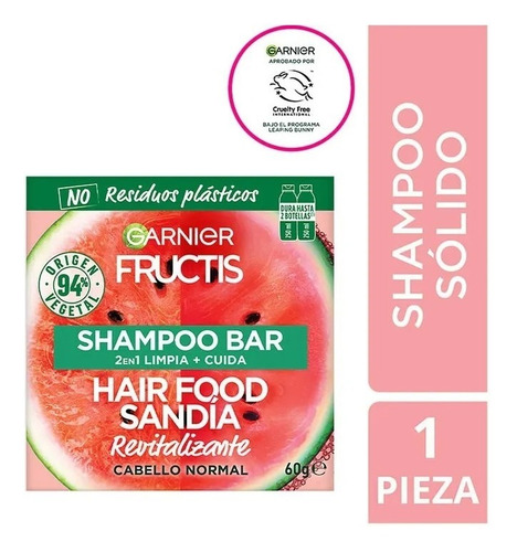 Garnier Fructis Hair Food Shampoo Sólido Sandía 60g