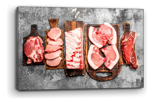 Cuadro Moderno Canvas Carne Cruda 90x140cm