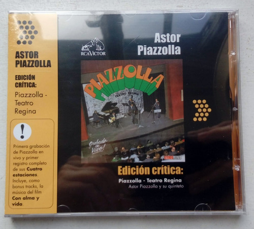 Astor Piazzolla Teatro Regina Cd Sellado Argentino / Kktus