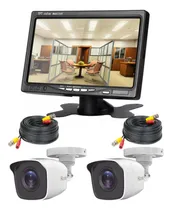 Comprar Kit Cctv Seguridad Lcd 7 Color + 2 Camaras Infrarrojas + Cable Listo Para Instalar