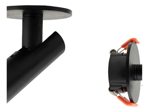 Spot Led Embutir Moderno Foco Direcionável 2w 3000k Bivolt Estrutura Preto 127/220v