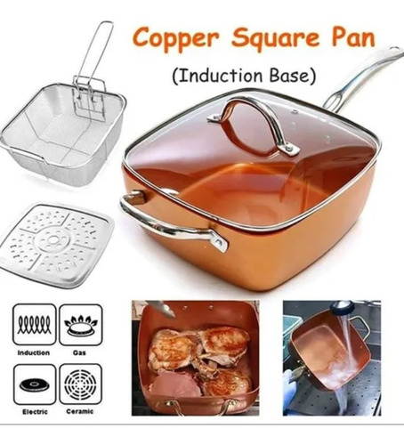 Sartén Cooper Con Recubrimiento Antiadherente Cobre Cobre