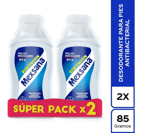 Mexsana Talco  85g X 2und Superpack - g