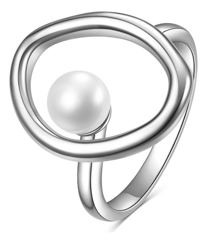 White Cultured Freshwater Pearl Ring Jewelry Gifts For Women