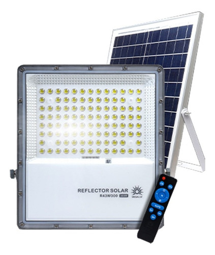 Reflector Led Con Panel Solar Resistente Al Agua 300w 