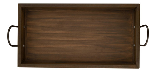 2 Charolas Decorativas Multiusos 42x22 Cm Para El Hogar Café