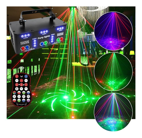 21 Ojos Rgb Dj Disco Proyector De Haz De Luz Remoto