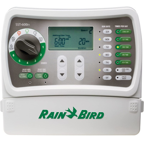 Temporizador De Sistema De Riego Rain Bird Sst600in, 6 Zonas