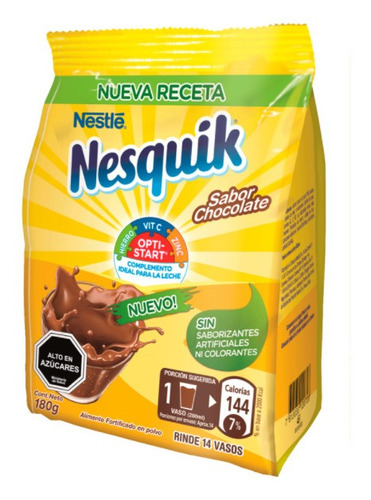 Saborizante Optistart Chocola Nesquik 180 Gr(2 Unidad)-super