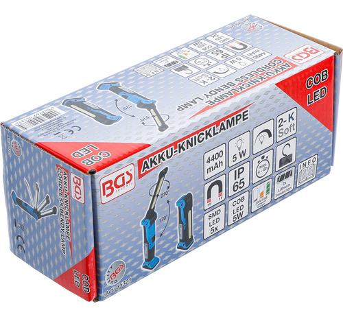 Lampara Para Mecanico | Iman Y Articulada | Usb | Bgs 85321