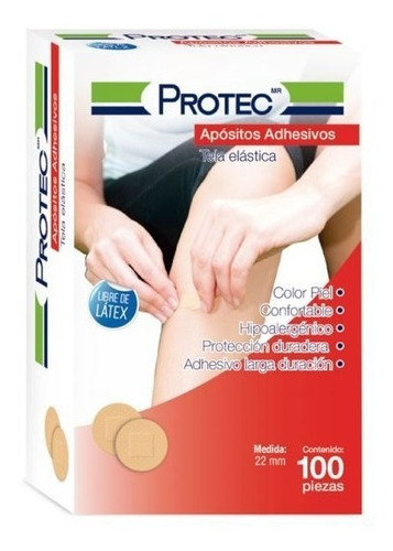 Protec Curitas/bandas Adhesivas Circulares 100 Pzs