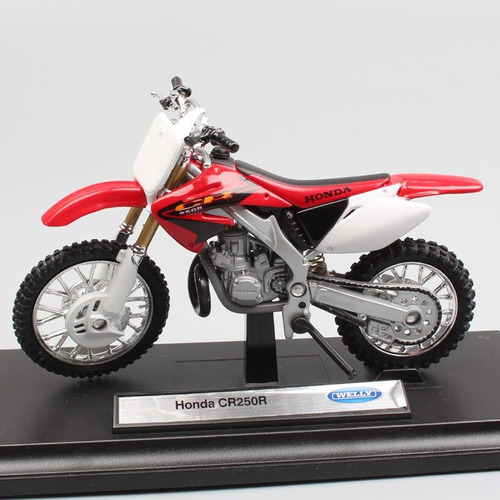 Moto De Colección Honda Cr250r Escala 1 /18 Welly 