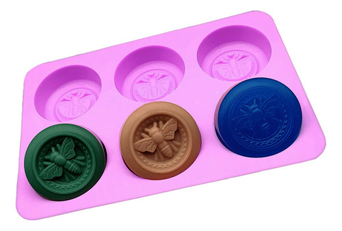 R Cake Mold 6, Jabón Redondo Con Forma De Abeja, Chocolate