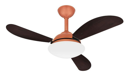 Ventilador Teto Cobre Fly 3 Pás Quarto Potente Ventax 220v Cor das pás Mdf Diâmetro 105 cm Material das pás MDF