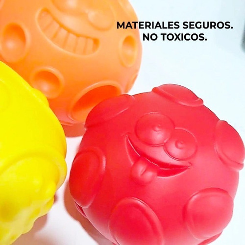 Imagen 5 de 8 de Set Pelotas Sensorial De Bebes