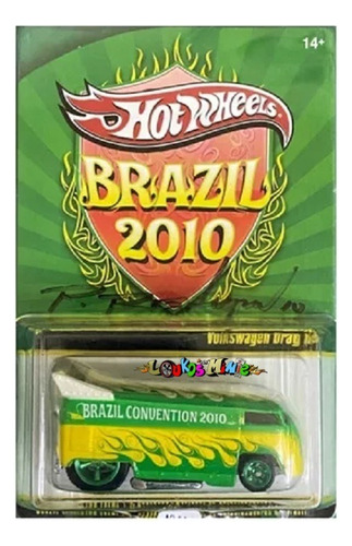 Hot Wheels Vw Drag Bus 2443/5000 Brasil 2010 Autografado