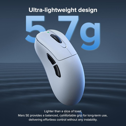 Gaming Mouse Kysona Mars Se 24000 Dpi 57g 150h Battery White