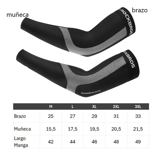 Mangas De Ciclismo Invierno Cálidas De Polar Rockbros Xt065