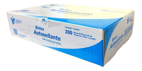 Bolsa Para Esterilizar Autosellables 20x33cm 200 Pz Par812d