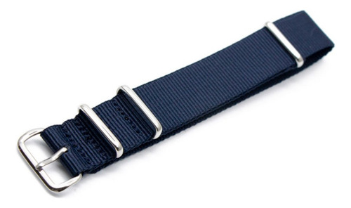 Pulseira De Nylon Work Compatível Com Timex Weekender T2n654 Cor Azul-escuro