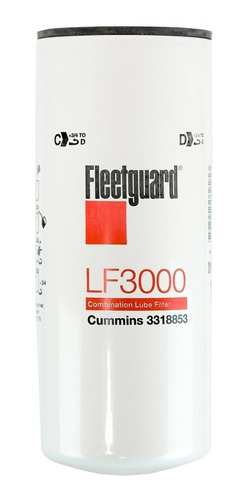 Filtro Aceite Lf3000 Fleetguard Equiv P553000 Bd103 Wp12300