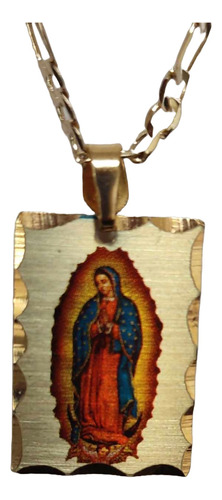 Collar Virgen De Guadalupe, Medalla Virgen Maria Dorada, Oro