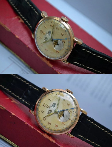 Omega Moonphase Ouro Rosa Cal. 27dl Ref: 2473 40´s Lindo