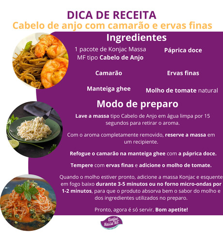 Kit 14 Tipo Macarrão Konjac Noodles + Cabelo De Anjo Dieta