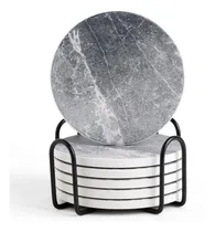 Comprar Posavasos Absorbentes De Cerámica Y Corcho - Juego De 6