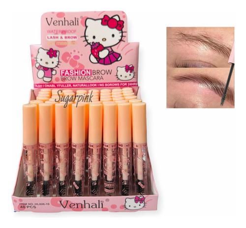 Gel Fijador De Cejas Hello Kitty Mayoreo 48 Pz