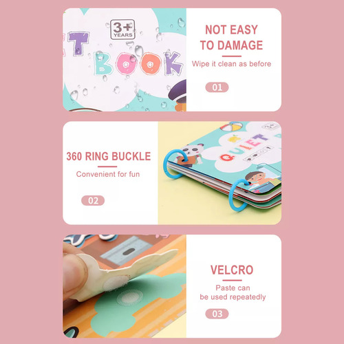 Libro Montessori Quiet Book Busy Book Paste Book.