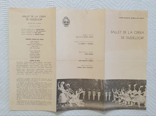 Programa Ballet De La Opera De Duesseldorf -  1968