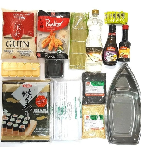 Kit Sushi / Hot Roll 1 - C/ 50 Nori C/ Barco (wasabi Sachê)