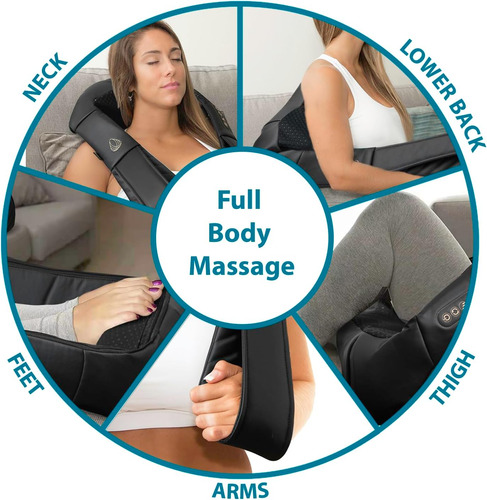 Masajeador Invospa Shiatsu Para Espalda, Hombros Y Cuello...