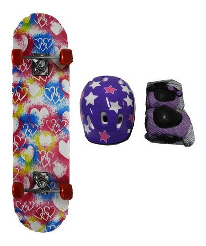 Skate Con Set De Protección En Bolso Yx-0205s