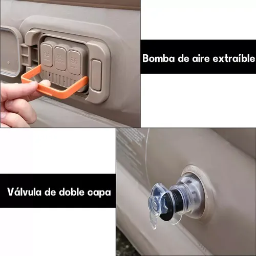 Colchón Cama Inflable Eléctrico (2 Plazas) Con Dos Almohadas