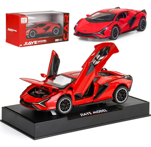 Lamborghini Sian Fkp37 Miniatura Metal Car Con Luz Y Sonido