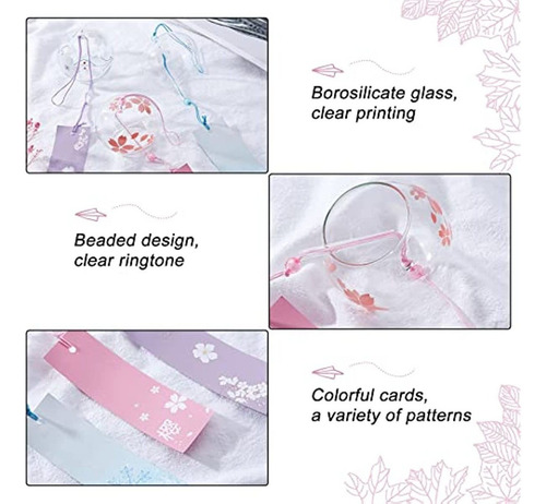 3 Campanas Viento Cristal Japonesas Para Regalo Cumpleaños