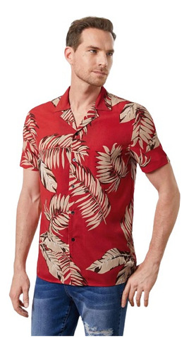 Camisa Hawaiana Hombre Bohemio Estampado Hc 11