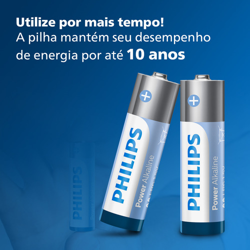 32 Pilhas Bateria Aa Pequena 2a Alcalina Philips 2 Cartelas