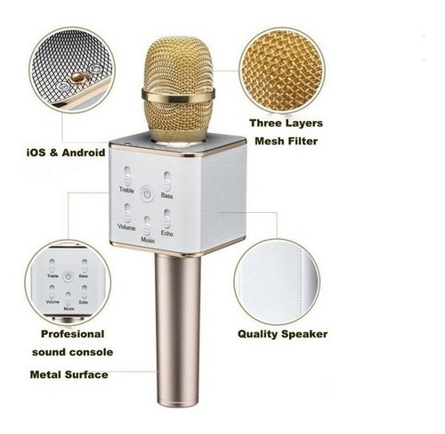 Micrófono Karaoke Bluetooth Inalámbrico + Parlante + Estuche