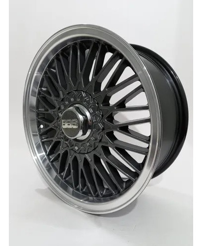 Rodas Bbs Ballina Saveiro / Onix Aro 17 4x100 (jogo) +bicos Cor Grafite Com Borda Diamantada