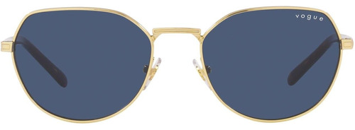 Vogue Eyewear Mujer Gafas De Sol Montura Dorada, Lentes Azul