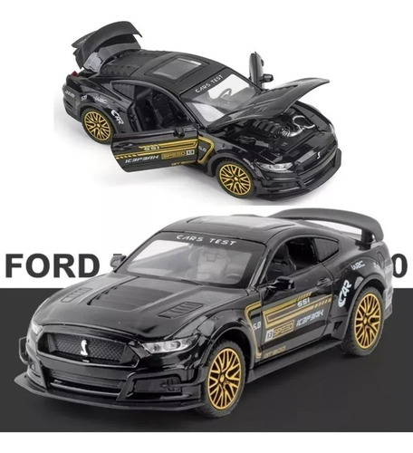 Ford Mustang Miniature Alloy Car Model,sonido Y Luz, Gt500