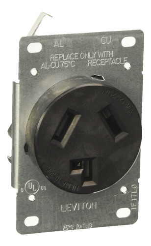 Leviton 5207-s10 30 Amperios, 125/250 Voltios, Nema 10-30r,